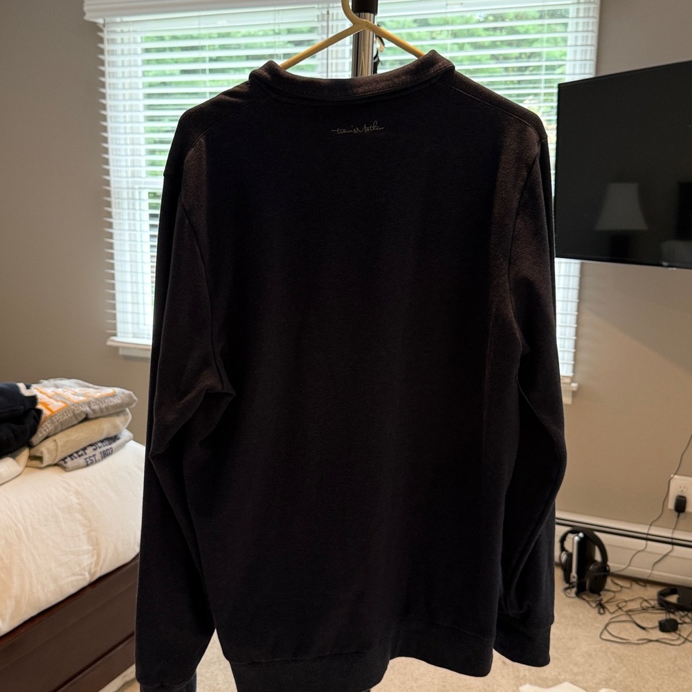 Travis Mathew navy heathered Zip-Up Sweater - Picture 4 of 4